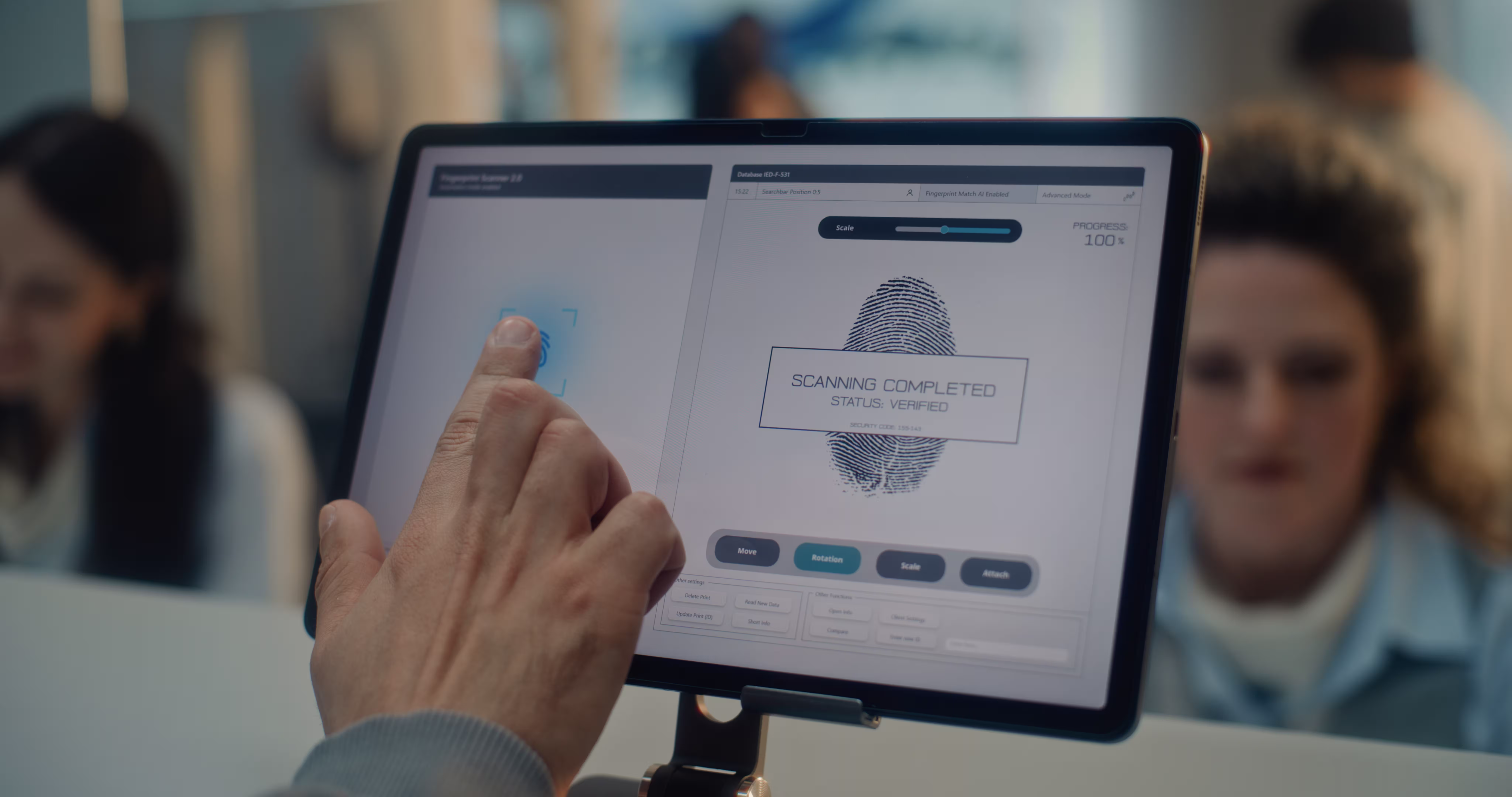 Authentication and verification for employees accessing sensitive information.